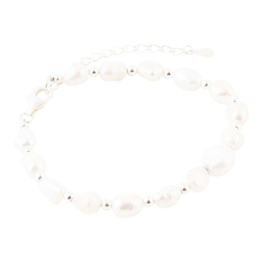 White Pearl Beaded Sterling Silver Bracelet - Barse Jewelry - Flyclothing LLC