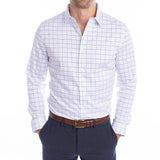 goTIELESS Ultimate Dress Shirt (White/Navy Windowpane)