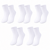 tittimitti® Kids’ 98% Organic Cotton Crew Socks 5-Pack – Ages 1–12, School Socks - tittimitti - Flyclothing LLC