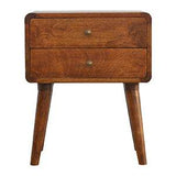Curved Chestnut Bedside - Artisan Furniture - Flyclothing LLC