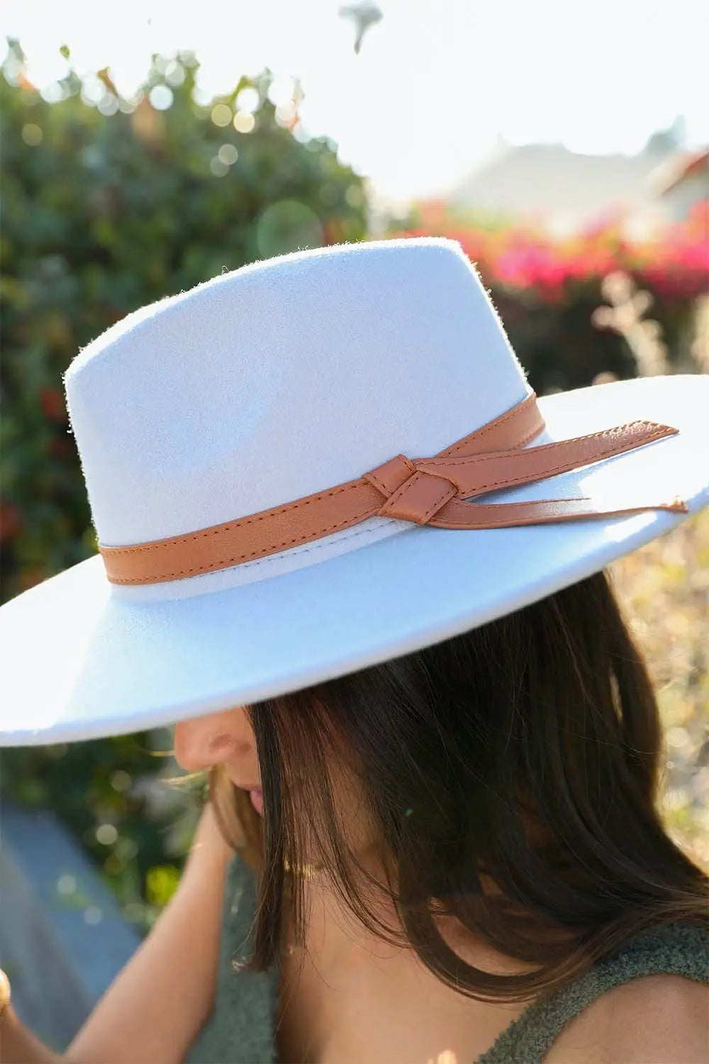 Wide Brim Leather Ribbon Bolero Hat - Boho Clothing and Accessories - Flyclothing LLC