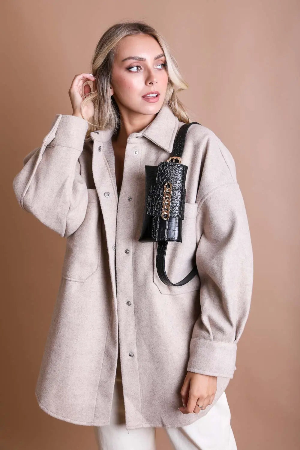 Wide Clutch Chain Belt Bag - Boho Clothing and Accessories - Flyclothing LLC