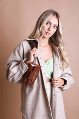Wide Clutch Chain Belt Bag - Boho Clothing and Accessories - Flyclothing LLC