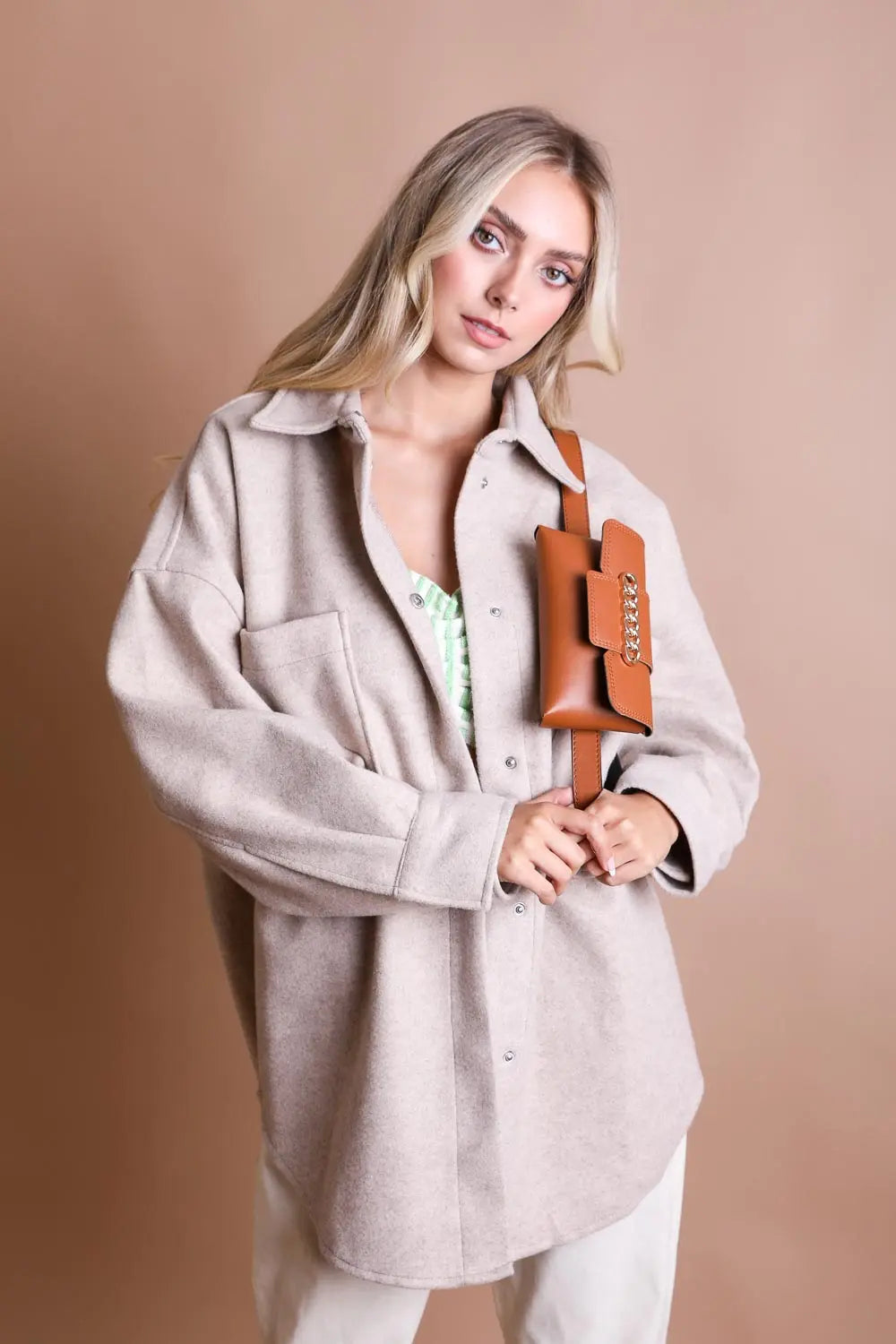 Wide Clutch Chain Belt Bag - Boho Clothing and Accessories - Flyclothing LLC