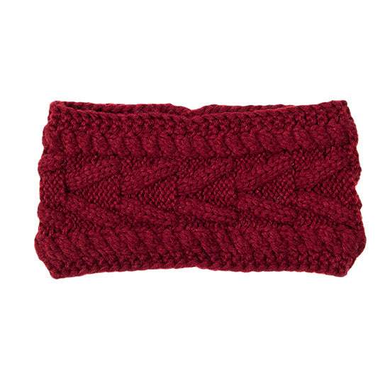 Wide Solid Cable Knit Earmuff Headband Ear Warmer - Madeline Love - Flyclothing LLC