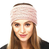 Wide Solid Cable Knit Earmuff Headband Ear Warmer - Madeline Love - Flyclothing LLC