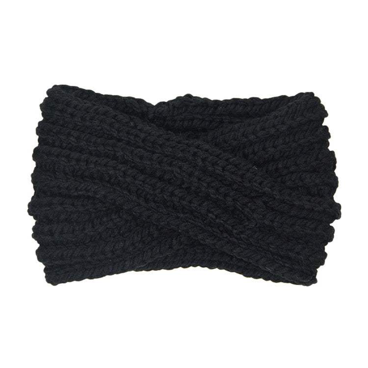 Wide Solid Twisted Soft Knit Earmuff Headband Ear Warmer - Madeline Love - Flyclothing LLC
