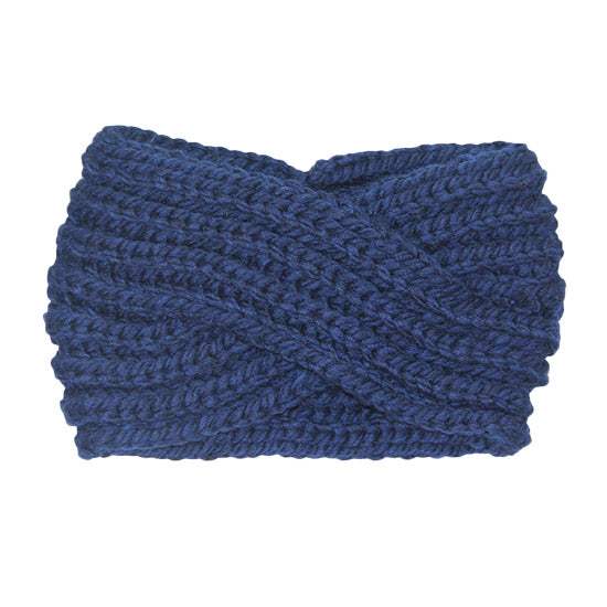 Wide Solid Twisted Soft Knit Earmuff Headband Ear Warmer - Madeline Love - Flyclothing LLC