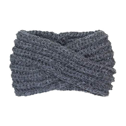 Wide Solid Twisted Soft Knit Earmuff Headband Ear Warmer - Madeline Love - Flyclothing LLC
