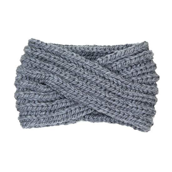 Wide Solid Twisted Soft Knit Earmuff Headband Ear Warmer - Madeline Love - Flyclothing LLC