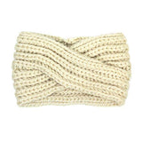 Wide Solid Twisted Soft Knit Earmuff Headband Ear Warmer - Madeline Love - Flyclothing LLC