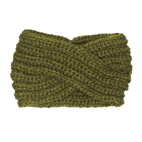 Wide Solid Twisted Soft Knit Earmuff Headband Ear Warmer - Madeline Love - Flyclothing LLC