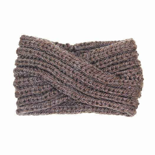 Wide Solid Twisted Soft Knit Earmuff Headband Ear Warmer - Madeline Love - Flyclothing LLC