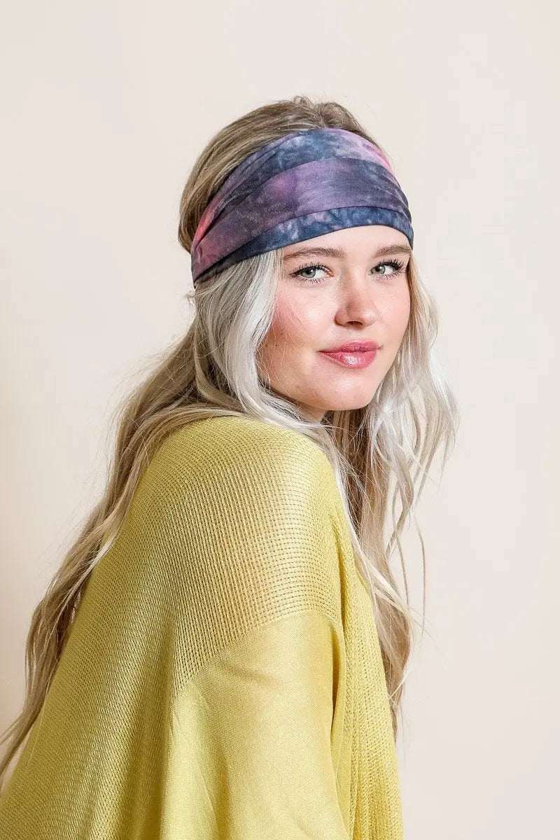 Wide Tie-Dye Headband - Boho Clothing and Accessories - Flyclothing LLC
