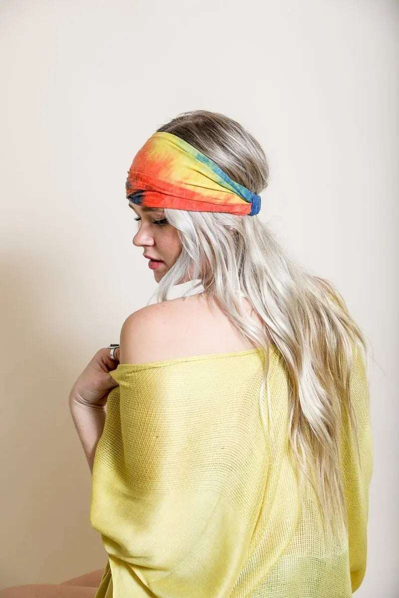 Wide Tie-Dye Headband - Boho Clothing and Accessories - Flyclothing LLC