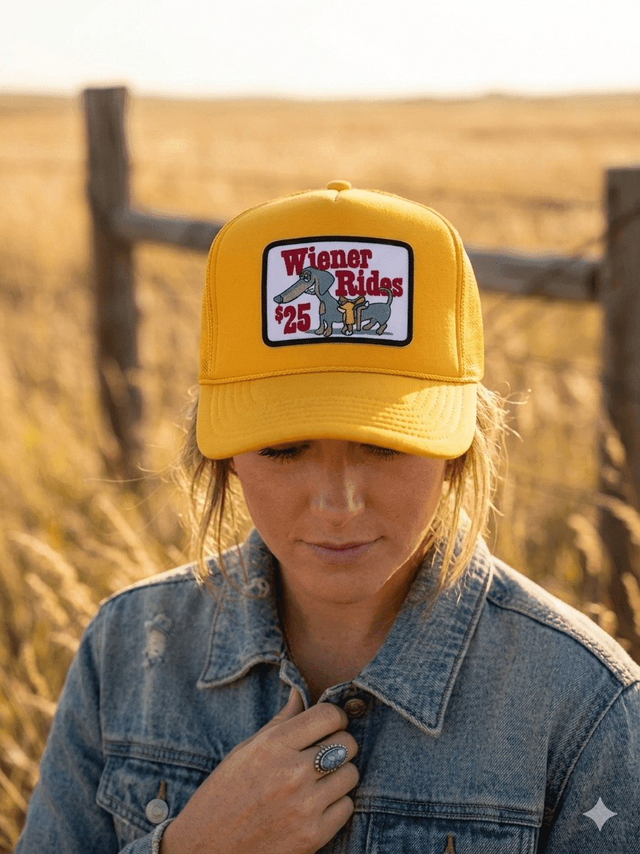 Wiener Rides Patch Trucker Hat - Wild Junkie - Flyclothing LLC