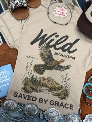 Wild by Nature Saved by Grace Graphic Tee - Wild Junkie - Flyclothing LLC