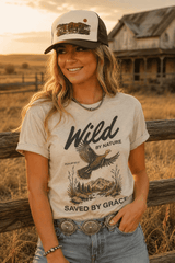Wild by Nature Saved by Grace Graphic Tee - Wild Junkie - Flyclothing LLC
