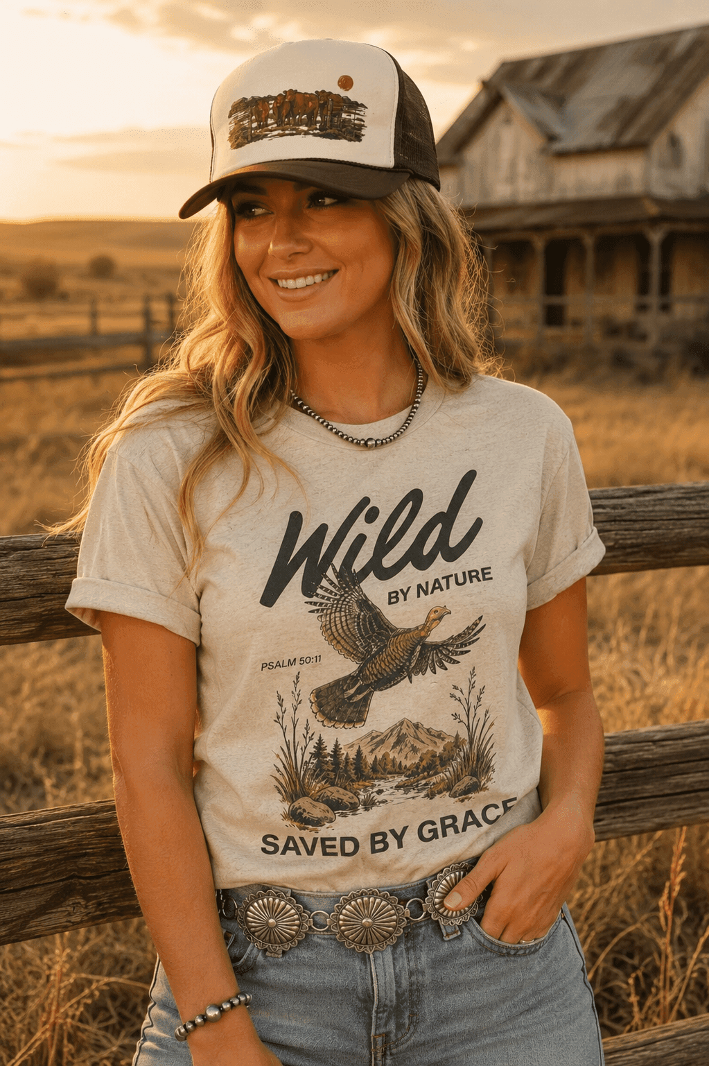 Wild by Nature Saved by Grace Graphic Tee - Wild Junkie - Flyclothing LLC
