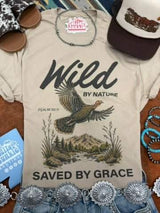 Wild by Nature Saved by Grace Graphic Tee - Wild Junkie - Flyclothing LLC