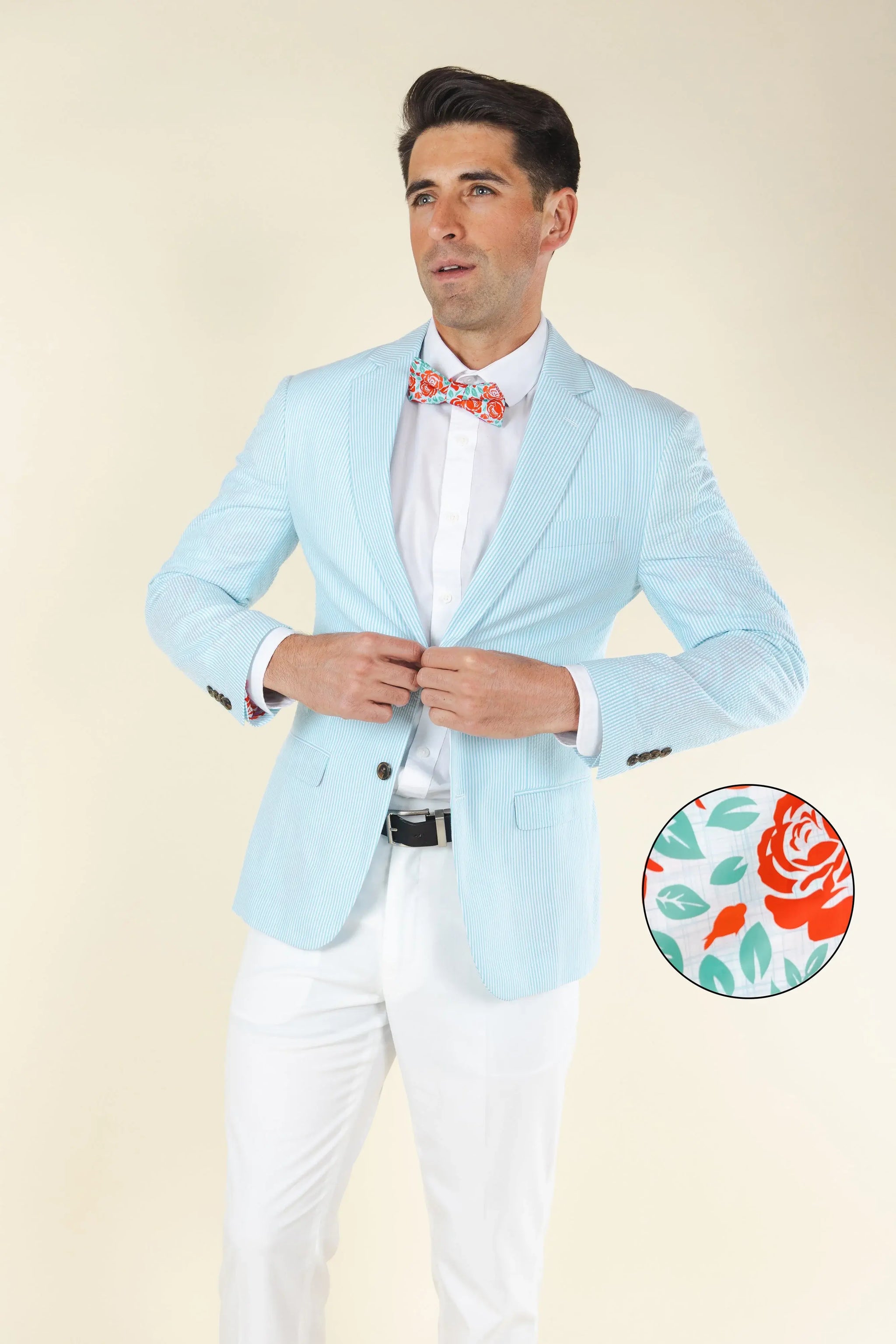 The Party Paddock | Derby Roses Seersucker Suit - Shinesty - Flyclothing LLC