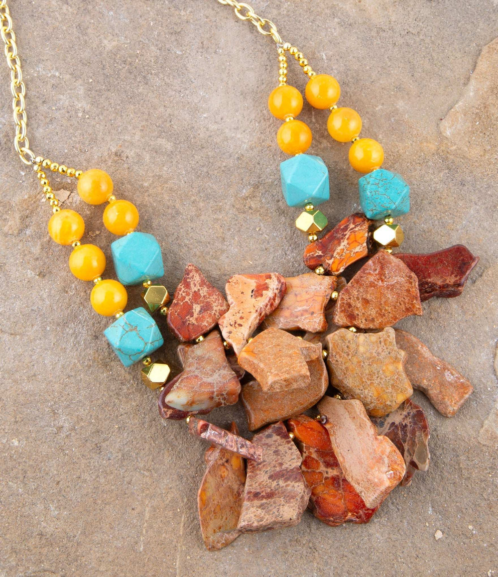 Windswept Double Strand Slab Necklace - Barse Jewelry - Flyclothing LLC