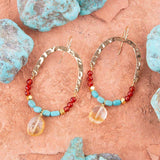 Windswept Turquoise Loop Earrings - Barse Jewelry - Flyclothing LLC