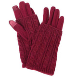 Winter 3 In 1 Cable Knit Smart Gloves - Madeline Love - Flyclothing LLC