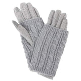 Winter 3 In 1 Cable Knit Smart Gloves - Madeline Love - Flyclothing LLC
