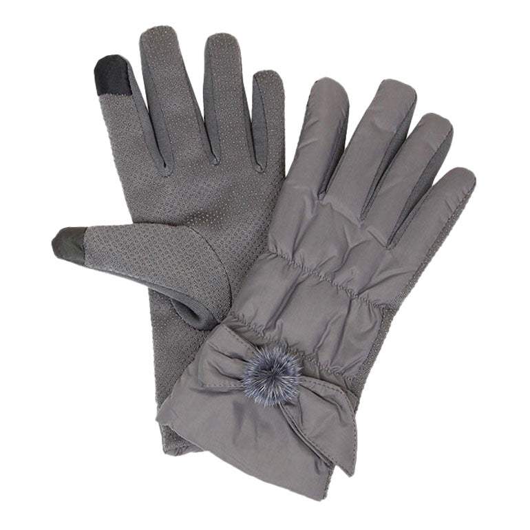 Winter Ribbon Shirring Smart Touch Gloves - Madeline Love - Flyclothing LLC