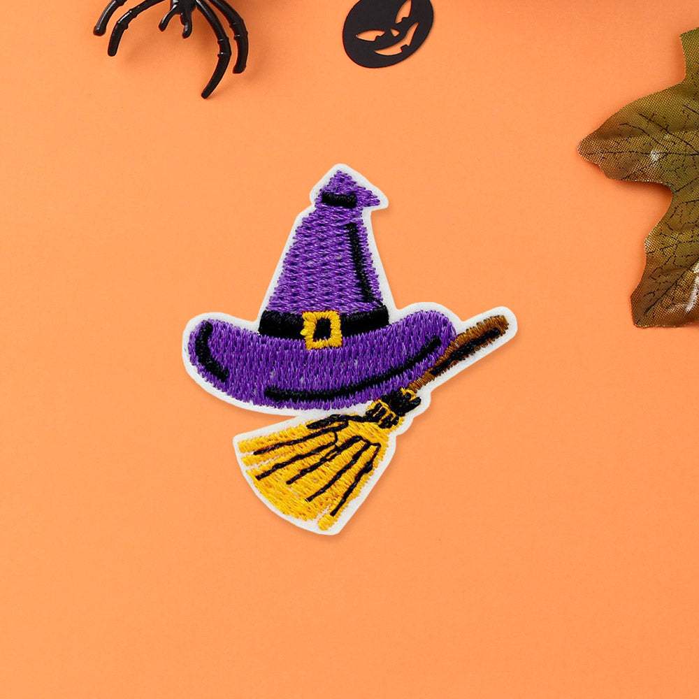 Witch Hat Broom Iron On Patch - Madeline Love - Flyclothing LLC