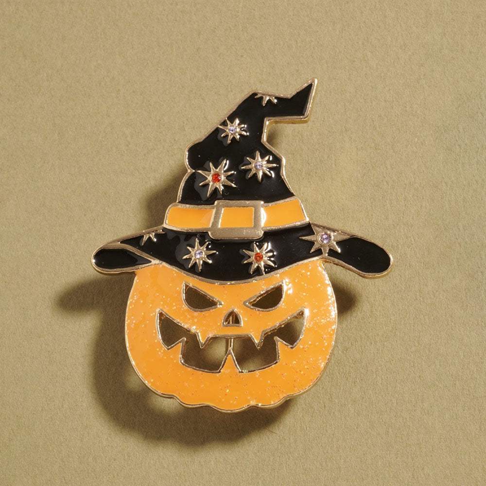 Witch Hat Halloween Wicked Pumpkin Pin Brooch - Madeline Love - Flyclothing LLC
