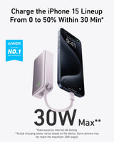 Anker Nano Power Bank (30W, Built-In USB-C Cable) - Anker - Flyclothing LLC
