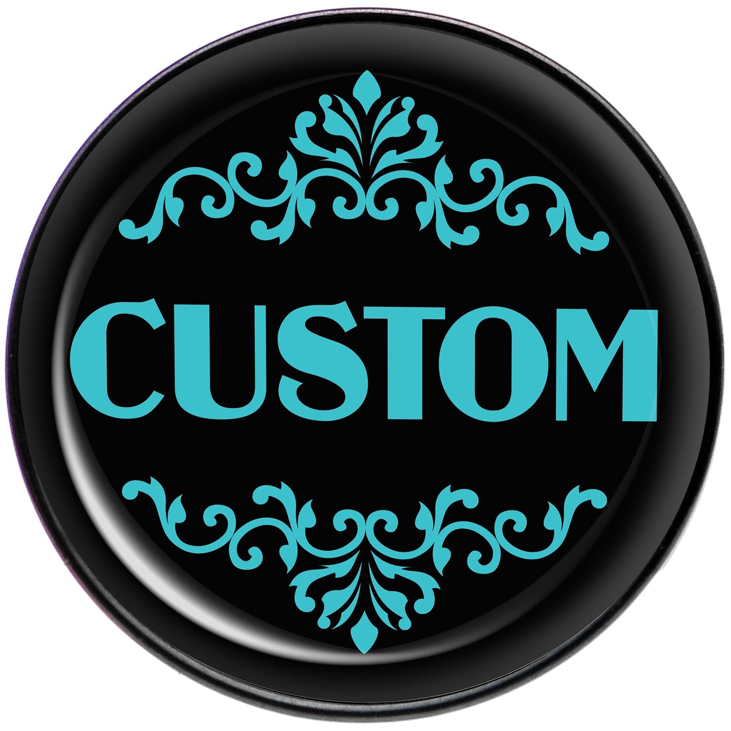 Custom Teal Personalized Name Black Barbell Tongue Ring - BodyCandy - Flyclothing LLC