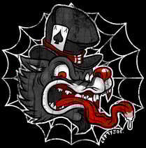 Black Market Art Company Wolf Face Print