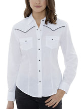 Women's Ely Walker Long Sleeve Western Snap Shirt with Contrast Piping