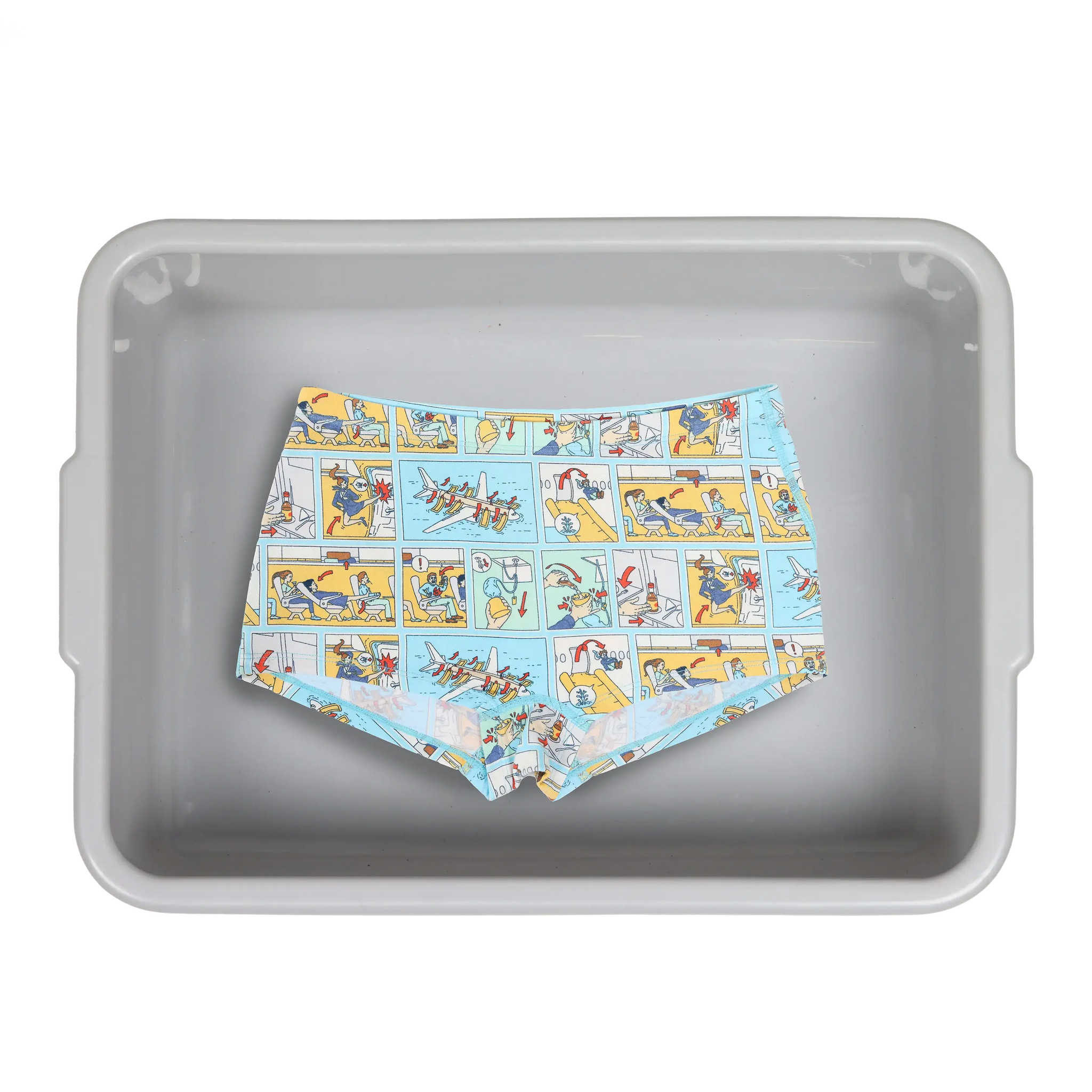 The Improper Protocol | Airplane Pamphlet Modal Boyshort Underwear - Shinesty - Flyclothing LLC