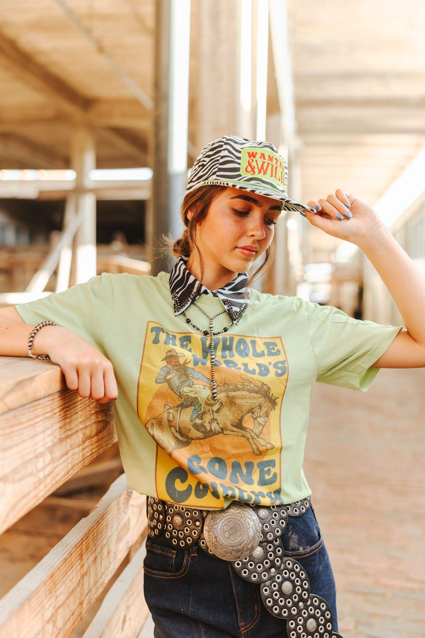 World's Gone Country Western Graphic Tee