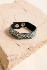 Woven Velvet Snap Bracelet - Boho Clothing and Accessories - Flyclothing LLC