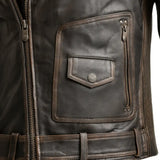 Wrath Men's Motorcycle Leather Jacket - First Manufacturing Company - Flyclothing LLC