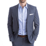 goTIELESS Ultimate Dress Shirt (Blue Diamond) - Million Dollar Collar - Flyclothing LLC