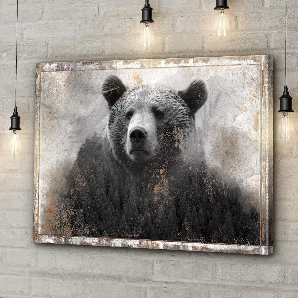 Animals Forest Bear Brown Canvas Wall Art - Tailored Canvases - Flyclothing LLC