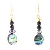 Xavier Abalone Onyx Earrings - Barse Jewelry