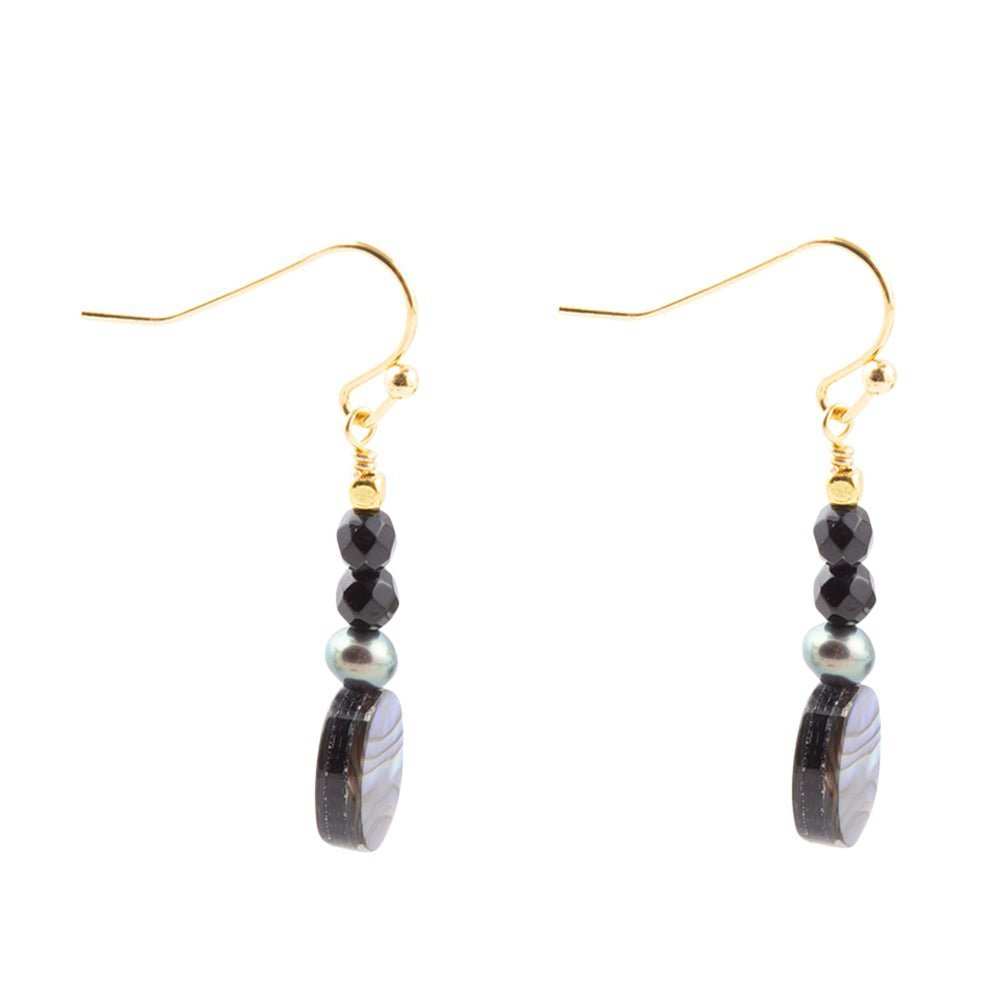 Xavier Abalone Onyx Earrings - Barse Jewelry - Flyclothing LLC
