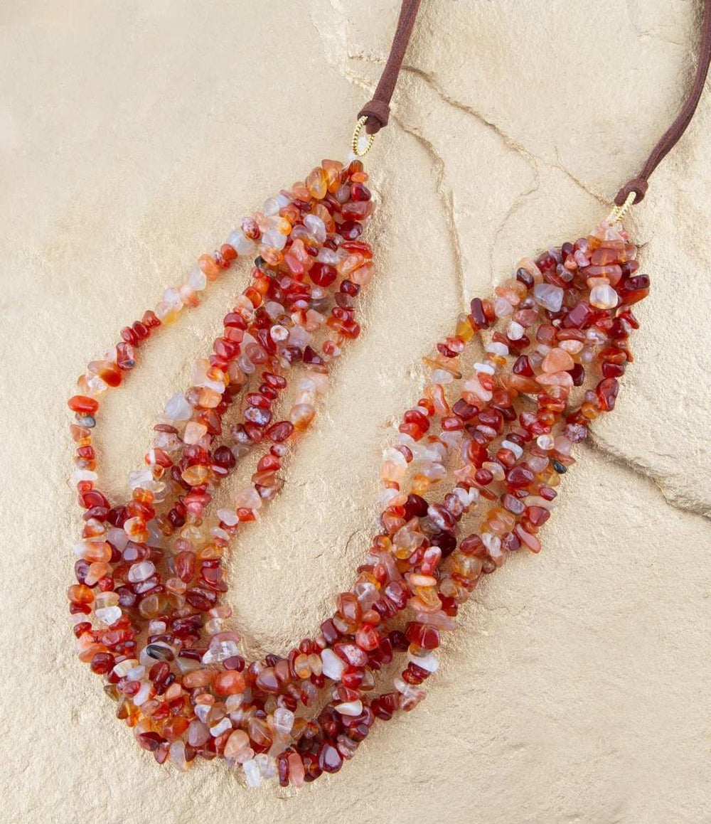 Xavier Carnelian Multi-Strand Necklace - Barse Jewelry - Flyclothing LLC