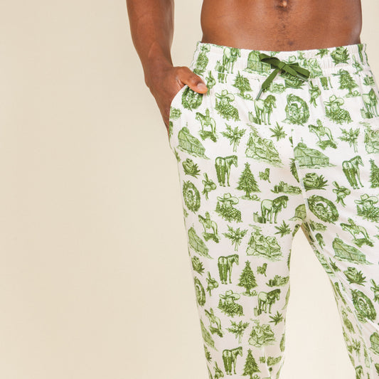 The Xmas In Texas | Western Toile SleepDeep™ Men’s Pajama Joggers