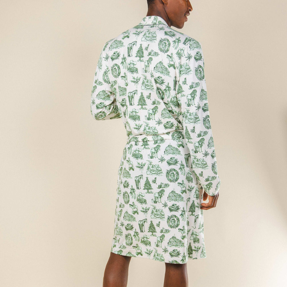 The Xmas In Texas | Western Toile Long Modal Robe - Shinesty - Flyclothing LLC
