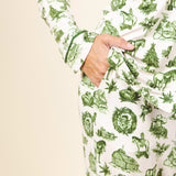 The Xmas In Texas | Western Toile SleepDeep™ Women’s Long Sleeve Pajama Set - Shinesty - Flyclothing LLC