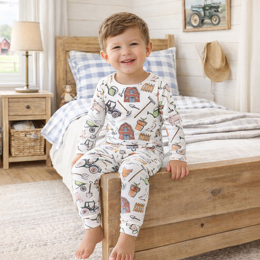 Farmer's Market Kids Bamboo Pajama Set - Tesa Babe - Flyclothing LLC
