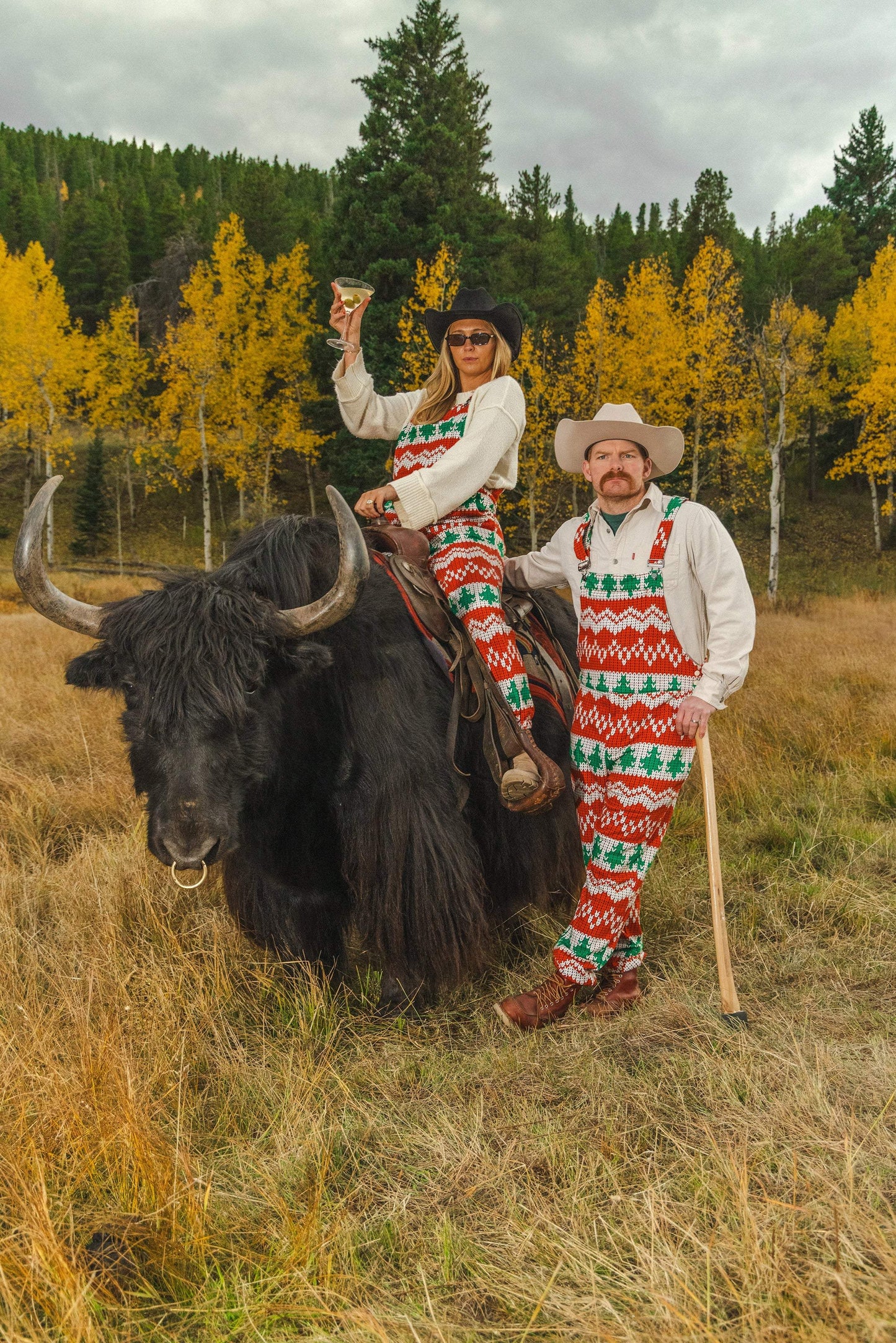 The Red Ryder | Fair Isle Knit Print Pajamaralls® - Shinesty - Flyclothing LLC